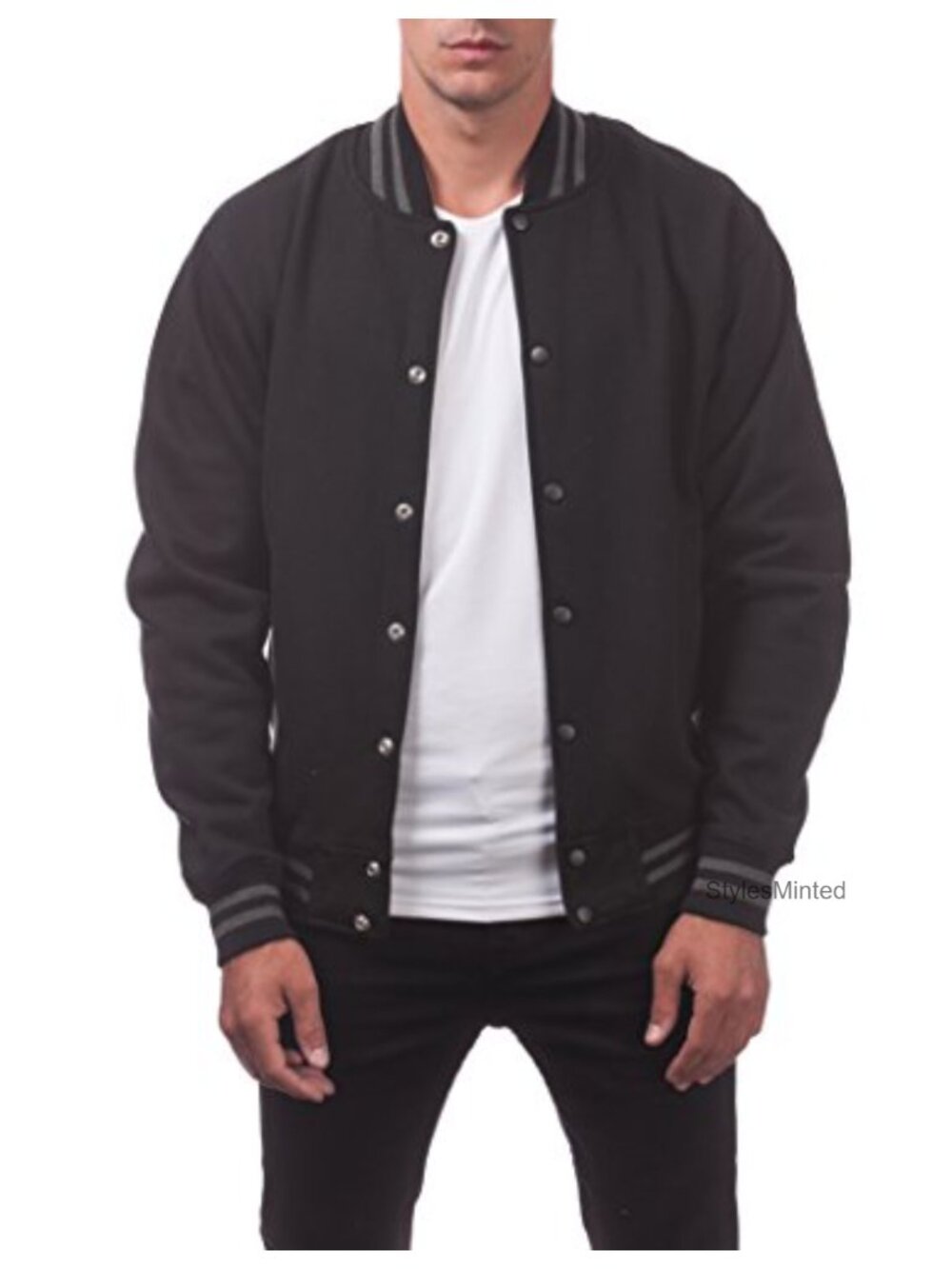 Men's Varsity Fleece Baseball Jacket Track & Active Jacket